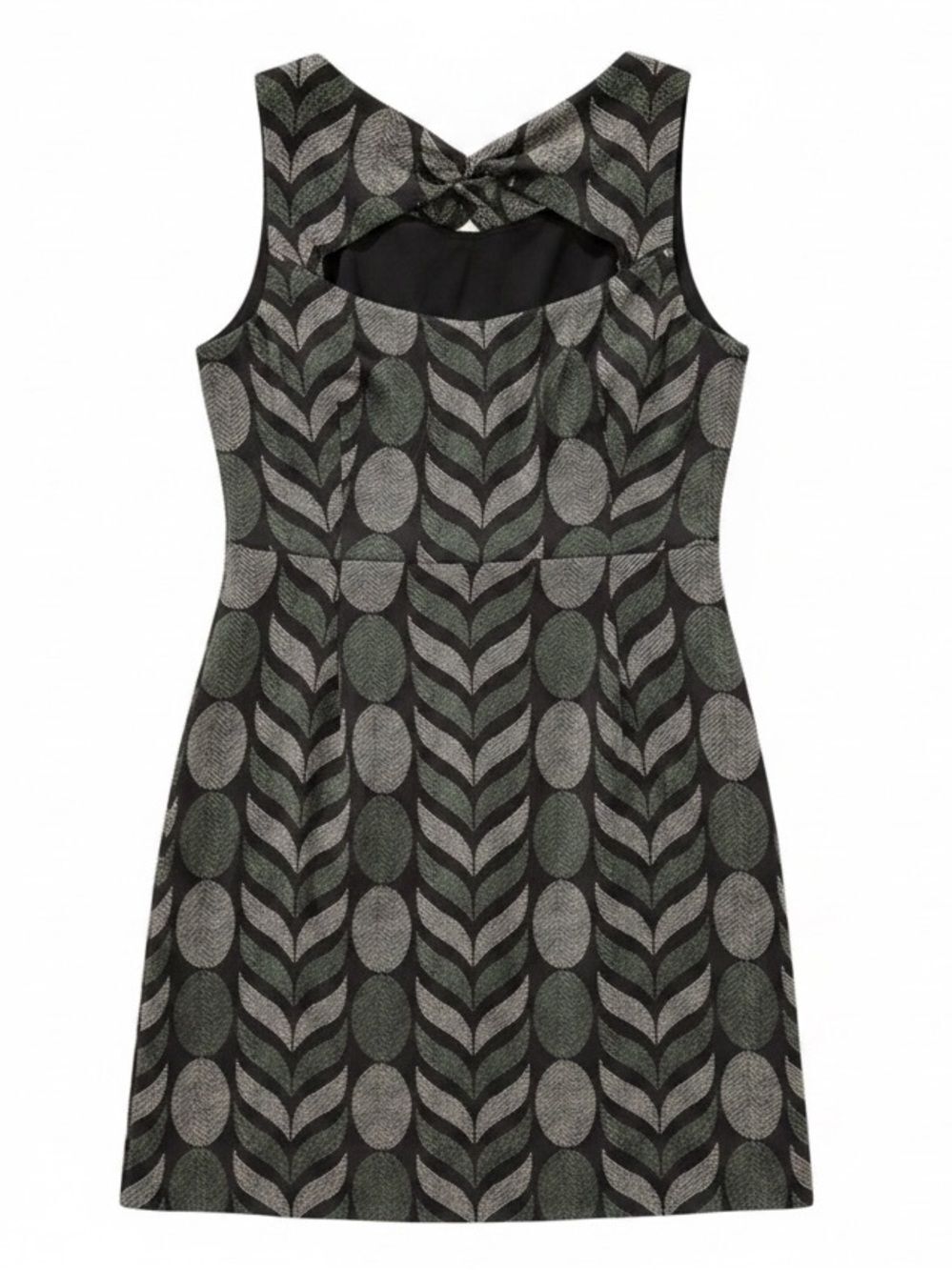 Alice + Olivia Silk Abstract Leaf Print Shift Dress Small - Picture 3 of 10